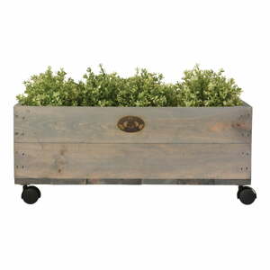 Kvetináč na kolieskach z borovicového dreva Esschert Design, šírka 59 cm