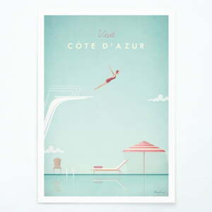 Plagát Travelposter Côte d'Azur, 30 x 40 cm