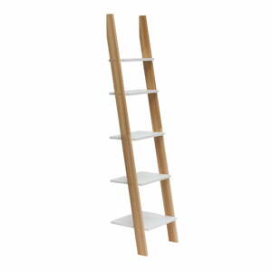 Biela rebríková polica Ragaba ASHME, šírka 45 cm