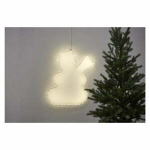 Závesná svietiaca LED dekorácia Star Trading Lumiwall Snowman, výška 50 cm