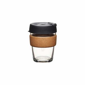 Čierny/hnedý cestovný hrnček 340 ml Brew Cork Black M – KeepCup
