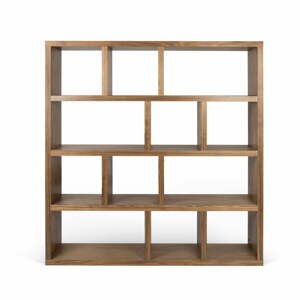 Knižnica v dekore orecha v prírodnej farbe 150x159 cm Berlin – TemaHome