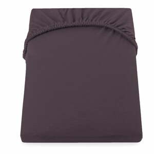 Tmavohnedá napínacia plachta jersey 200x200 cm Amber – Restilo
