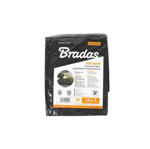 Netkaná mulčovacia textília Bradas čierna, 1,6 x 5 m, 50 g/m2 BRAWB5016005