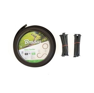 Bradas Neviditeľný obrubník 2v1 10 m x 50 mm, hnedá (vrátane klincov)