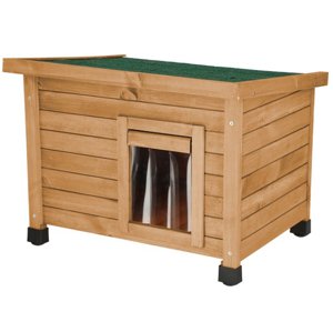 Drevená búda pre mačky KERBL RUSTICA 57 x 45 x 43 cm