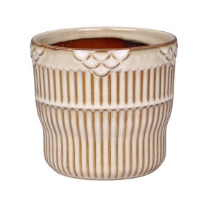 Obal na kvetiny Nimes  vzor drážky priemer 14 cm CH65482-15