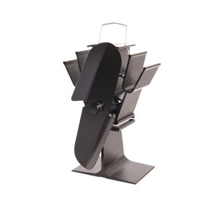 Ventilátor na kachle FLAMINGO dvojlopatkový, čierny FLHSF17-265