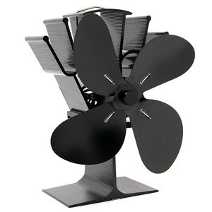 Ventilátor na kachle FLAMINGO štvorlopatkový, čierny FLHSF17-267