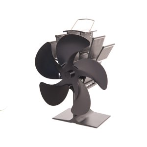 Ventilátor na kachle FLAMINGO päťlopatkový, čierny FLHSF17-269