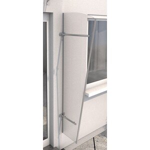 Bočná stena k strieške GUTTAVORDACH PT/L akryl 167 x 62 cm strieborná / číra GU7313103