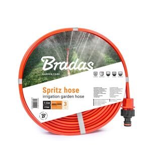 Záhradná hadica rozstrekovacia plochá BRADAS SPRITZ 1/2", 15m + spojky MA715792
