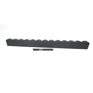 Záhradná obruba Scalloped sivá 120 cm, gumová (vrátane klincov) MHEU5000030