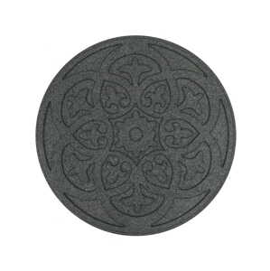 Dekoratívny záhradný nášľap ORNAMENT, sivý, obojstranný, okrúhly MHEU5000061