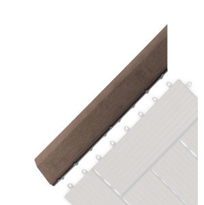 Prechodová lišta G21 Indický teak pre WPC dlaždice, 38,5 x 7,5 cm rohová (ľavá)