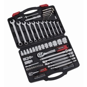 Gola sada KREATOR 1/2" , 1/4" v kufri, 77-dielna PPKRT500121