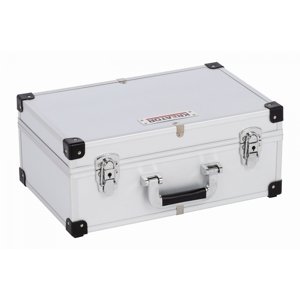 Hliníkový kufor KREATOR na 60CD, strieborný PPKRT640260S