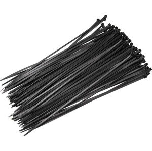 Sťahovacie pásky 200 mm (100 ks), čierna ZJSG03598BL