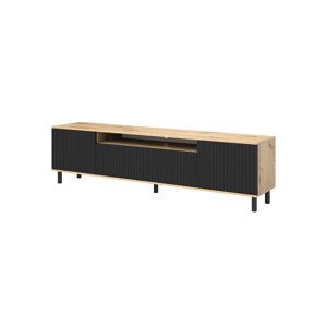 TV stolík RTV Agnes - čierne nohy Dub artisan/čierna