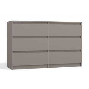 Komoda Malva M6 120 cm - sivá