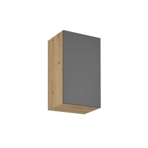 Závesná kuchynská skrinka LANGEN G45-P/L Dub artisan/sivá