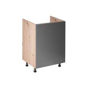 Kuchynská skrinka LANGEN D60Z-P/L Dub artisan/sivá