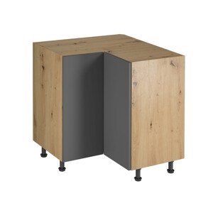 Kuchynská skrinka LANGEN D90N Dub artisan/sivá