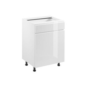 Kuchynská skrinka ASPEN D60S1-P/L-biela/biela  Otváranie vpravo