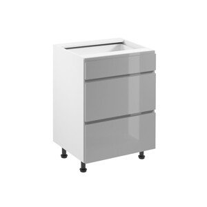 Kuchynská skrinka ASPEN II D60S3 -biela/sivá