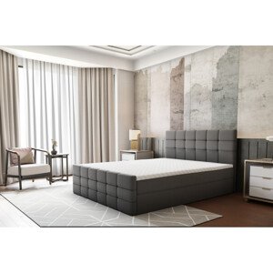 Posteľ CAMILA LUX 180x200 cm Tmavo sivá I