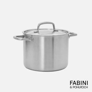 FABINI & Pohlreich – Hrniec z päťvrstvovej nerezovej ocele s pokrievkou Ø 24 cm (8 l)