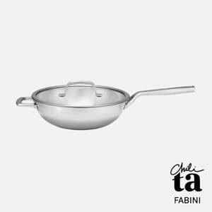 FABINI & Chili Ta - Nerezová panvica wok s pokrievkou Ø 30 cm