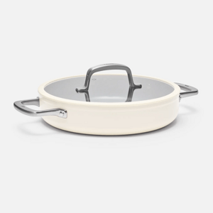 Nepriľnavá panvica tegame Meda 3.0 s keramickým povrchom s pokrievkou Ø 28 cm (3 l), krémová