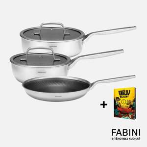 FABINI & Těhotnej Kuchař - Pokročilá súprava riadu s hybridným povrchom 5 dielov + kuchárska kniha zdarma - Cháluj nejlíp! – 3. diel